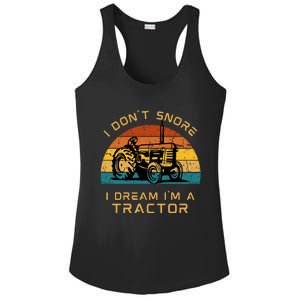 Funny I Don't Snore I Dream I'm A Tractor Ladies PosiCharge Competitor Racerback Tank