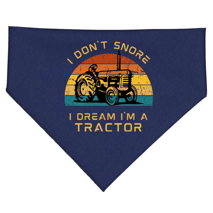 Funny I Don't Snore I Dream I'm A Tractor USA-Made Doggie Bandana