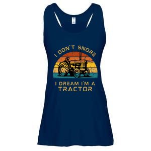 Funny I Don't Snore I Dream I'm A Tractor Ladies Essential Flowy Tank