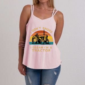 Funny I Don't Snore I Dream I'm A Tractor Women's Strappy Tank