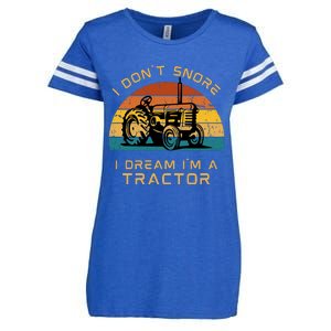 Funny I Don't Snore I Dream I'm A Tractor Enza Ladies Jersey Football T-Shirt