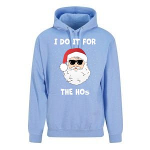 Funny I Do It For The Hos Funny Santa In Dark Sunglasses Gift Unisex Surf Hoodie