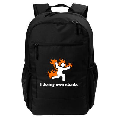 I do my own stunts funny figure on fire I do my own stunts Gift Backpack
