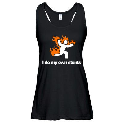 I do my own stunts funny figure on fire I do my own stunts Gift Ladies Essential Flowy Tank