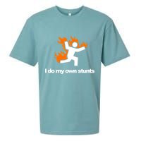 I do my own stunts funny figure on fire I do my own stunts Gift Sueded Cloud Jersey T-Shirt