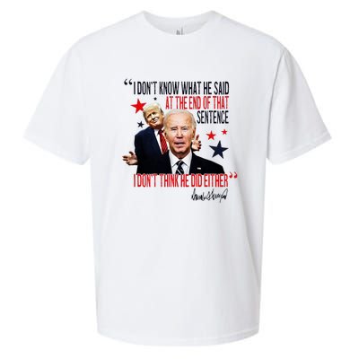 Funny I DonT Know What He Said Trump Biden Debate President Sueded Cloud Jersey T-Shirt