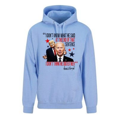 Funny I DonT Know What He Said Trump Biden Debate President Unisex Surf Hoodie