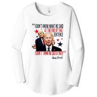 Funny I DonT Know What He Said Trump Biden Debate President Women's Perfect Tri Tunic Long Sleeve Shirt