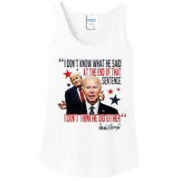 Funny I DonT Know What He Said Trump Biden Debate President Ladies Essential Tank