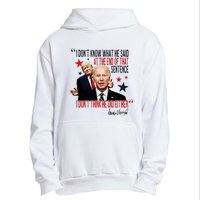 Funny I DonT Know What He Said Trump Biden Debate President Urban Pullover Hoodie