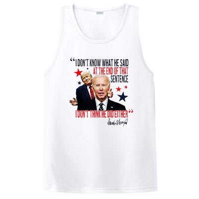 Funny I DonT Know What He Said Trump Biden Debate President PosiCharge Competitor Tank