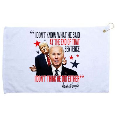 Funny I DonT Know What He Said Trump Biden Debate President Grommeted Golf Towel