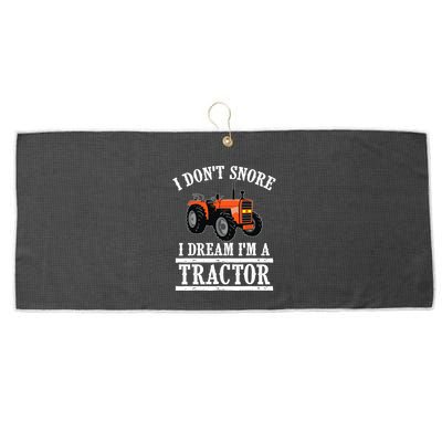 Funny I DonT Snore Tractor Farmer Gift For And Wo Large Microfiber Waffle Golf Towel