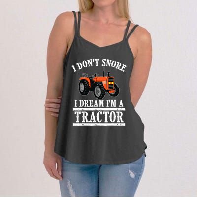 Funny I DonT Snore Tractor Farmer Gift For And Wo Women's Strappy Tank