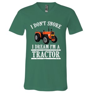 Funny I DonT Snore Tractor Farmer Gift For And Wo V-Neck T-Shirt