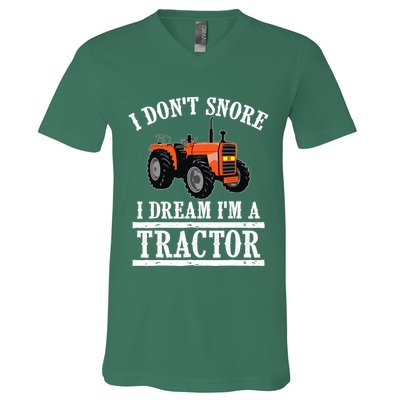 Funny I DonT Snore Tractor Farmer Gift For And Wo V-Neck T-Shirt
