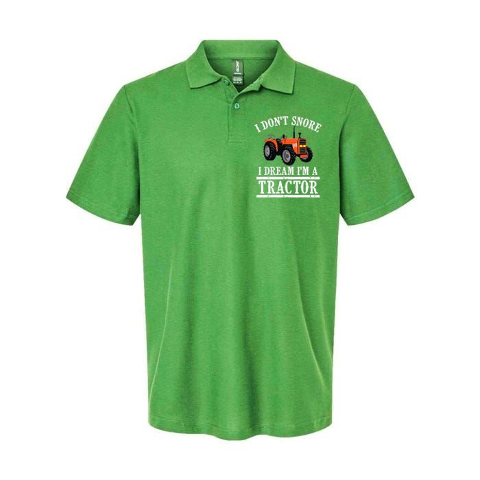 Funny I DonT Snore Tractor Farmer Gift For And Wo Softstyle Adult Sport Polo