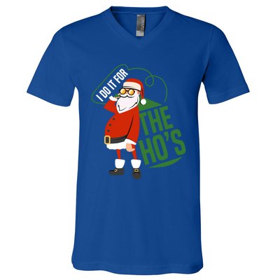 Funny I Do It For The Hos Ugly Christmas Gift V-Neck T-Shirt