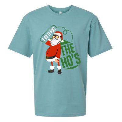 Funny I Do It For The Hos Ugly Christmas Gift Sueded Cloud Jersey T-Shirt