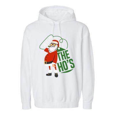 Funny I Do It For The Hos Ugly Christmas Gift Garment-Dyed Fleece Hoodie