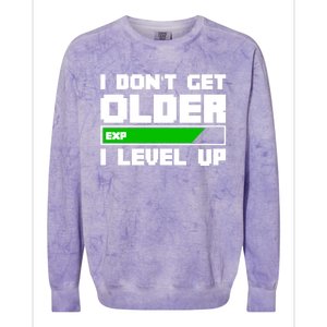 Funny I Dont Get Older I Level Up Gamers Gaming Birthday Gift Colorblast Crewneck Sweatshirt