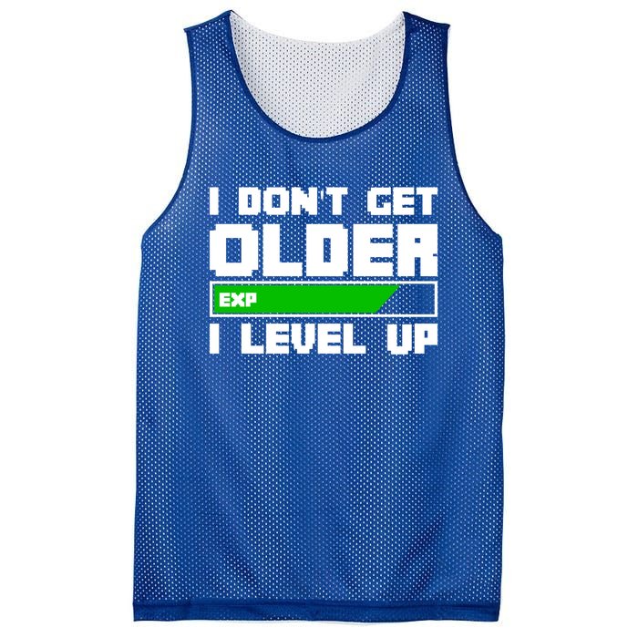 Funny I Dont Get Older I Level Up Gamers Gaming Birthday Gift Mesh Reversible Basketball Jersey Tank