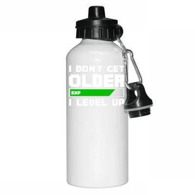 Funny I Dont Get Older I Level Up Gamers Gaming Birthday Gift Aluminum Water Bottle 