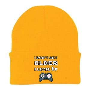 Funny I Dont Get Older I Level Up Gaming Birthday Gamer Gift Knit Cap Winter Beanie