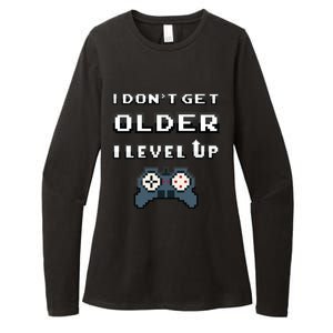 Funny I Dont Get Older I Level Up Gaming Birthday Gamer Gift Womens CVC Long Sleeve Shirt