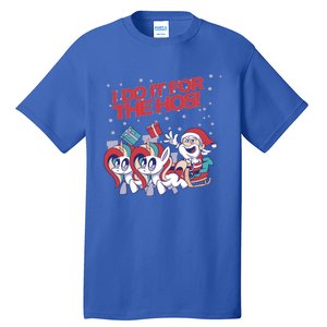 Funny I Do It For The Hos! Santa Claus Unicorn Horde Ho Gift Tall T-Shirt