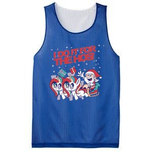 Funny I Do It For The Hos! Santa Claus Unicorn Horde Ho Gift Mesh Reversible Basketball Jersey Tank