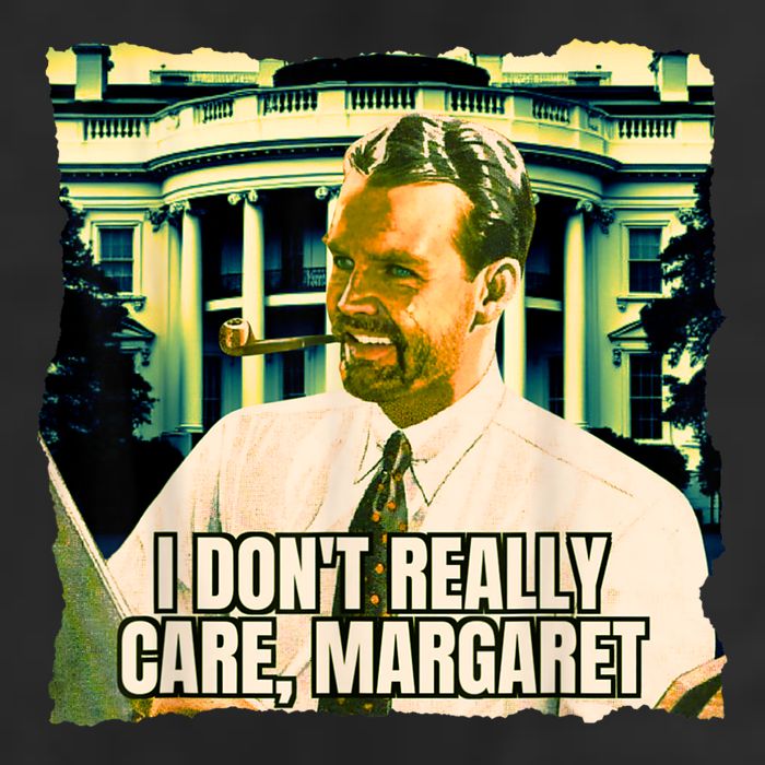 Funny! I DonT Really Care Margaret Jd Vance Interview 7 Panel Mesh Trucker Snapback Hat