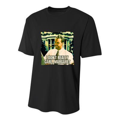 Funny! I DonT Really Care Margaret Jd Vance Interview Youth Performance Sprint T-Shirt