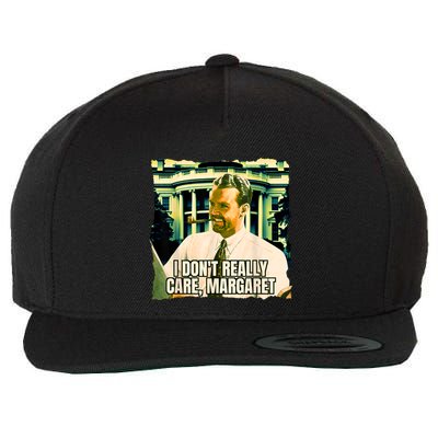 Funny! I DonT Really Care Margaret Jd Vance Interview Wool Snapback Cap