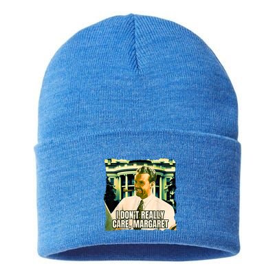 Funny! I DonT Really Care Margaret Jd Vance Interview Sustainable Knit Beanie