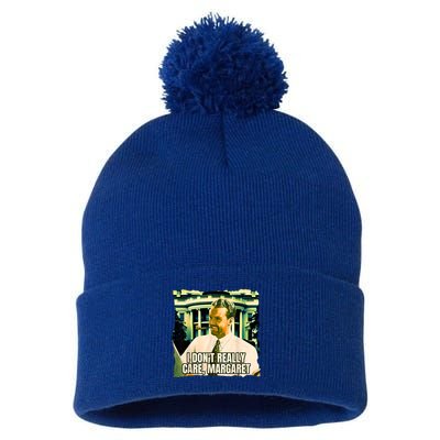 Funny! I DonT Really Care Margaret Jd Vance Interview Pom Pom 12in Knit Beanie