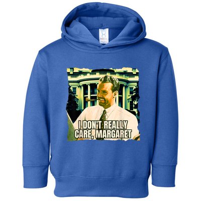 Funny! I DonT Really Care Margaret Jd Vance Interview Toddler Hoodie