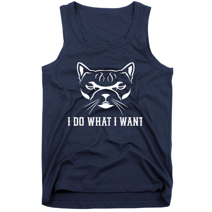 FUNNY I DO WHAT I WANT CAT LOVER GRAPHIC Tank Top