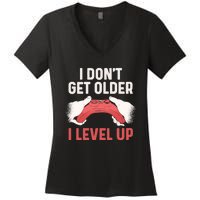 Funny I Dont Get Older I Level Up Gift For Men Game Controllers Women's V-Neck T-Shirt