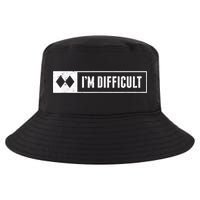 Funny I'm Difficult Snowboard Ski Mountain Sign Retro Cool Comfort Performance Bucket Hat
