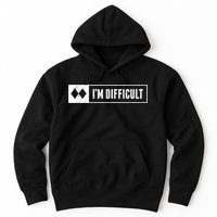 Funny I'm Difficult Snowboard Ski Mountain Sign Retro Hoodie