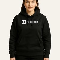 Funny I'm Difficult Snowboard Ski Mountain Sign Retro Hoodie