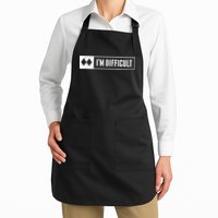 Funny I'm Difficult Snowboard Ski Mountain Sign Retro Apron