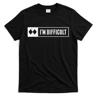 Funny I'm Difficult Snowboard Ski Mountain Sign Retro T-Shirt