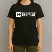 Funny I'm Difficult Snowboard Ski Mountain Sign Retro T-Shirt