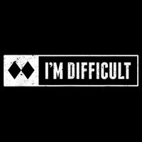 Funny I'm Difficult Snowboard Ski Mountain Sign Retro T-Shirt