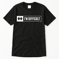 Funny I'm Difficult Snowboard Ski Mountain Sign Retro Tall T-Shirt