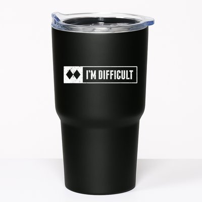 Funny I'm Difficult Snowboard Ski Mountain Sign Retro Tumbler