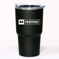 Funny I'm Difficult Snowboard Ski Mountain Sign Retro Tumbler