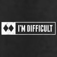 Funny I'm Difficult Snowboard Ski Mountain Sign Retro 25L Jumbo Tote